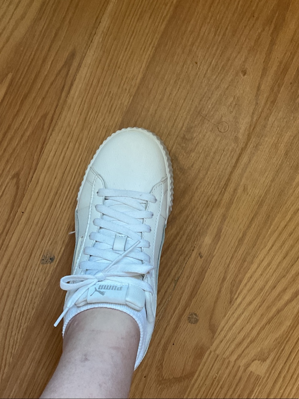 Puma White Low-Top Lace-Up Sneaker